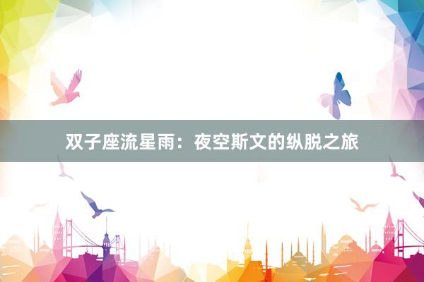 双子座流星雨：夜空斯文的纵脱之旅